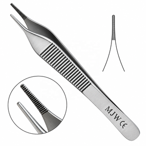 Pinzas Quirúrgicas Adson MJW con Puntas Serradas de 12 cm (4.75 Pulgadas), Pinzas de Disección Finas de Acero Inoxidable, Certificación CE ISO13485, Herramientas OEM ODM - Product Image 3