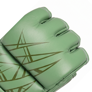 Askar Wear Ind. Gants de MMA en cuir vert, demi-doigts, fermeture Velcro, unisexe, équipement d'entraînement d'arts martiaux - Product Image 3