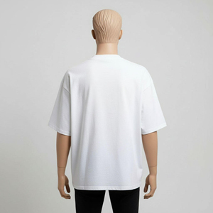 เสื้อยืดผู้ชายสไตล์ลำลองพรีเมียมผ้าฝ้ายปักลายขาดๆ แนวสตรีทฮิปฮอปวินเทจ แขนสั้น สำหรับฤดูร้อน - Product Image 5