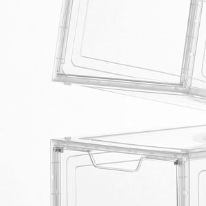 Set di 6 Scatole Trasparenti XXL per Sneaker, Organizzatori Impilabili per Scarpe con Porta Magnetica, Adatte per Taglia US 13 - Product Image 4