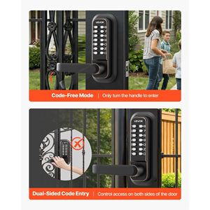 Serratura Meccanica per Mobili con Tastierino a Combinazione 4-7 Cifre, Ingresso Senza Chiave, Pulsante a Doppia Faccia, Aggiornamento Codice 2.0 - Product Image 5