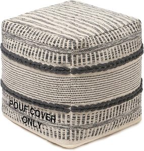 Housse de pouf/tabouret en macramé gris doux 2026 pour intérieur/extérieur, chaise décorative pour la maison, le bureau, le salon, la salle de jeux - Product Image 4