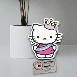 Plaques magnétiques en acrylique tendance et mignonnes pour extensions de cils, motif Princesse Hello Kitty, avec motifs Cœur, Diamant, Fleur, pour marque privée - Product Image 4