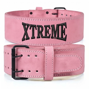 Custom Leather Weightlifting <b>Belt</b> Cowhide Double Prong Buckle <b>Belt</b> Leather <b>Powerlifting</b> <b>Belt</b> Customized Size Protective Gear Gym - Product Image 1