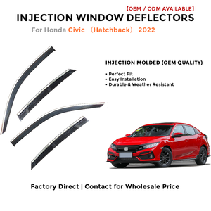 Deflector de Viento para Honda Civic Hatchback 2022, Protector Solar y de Lluvia, Visera para Ventana de Coche - Product Image 2