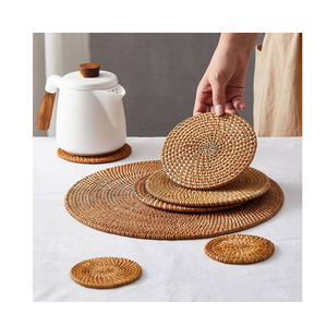 Natural Wicker Rattan Placemat Handmade Dining <b>Table</b> <b>Mat</b> Eco Friendly Decor Vietnam Supplier - Product Image 6