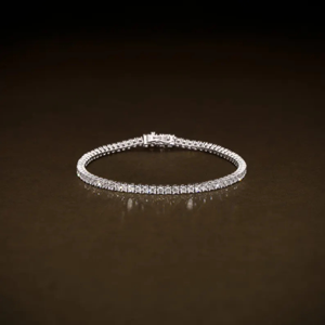Pulsera de tenis de lujo con 4 diamantes redondos brillantes cultivados en laboratorio para mujer, certificada por IGI, oro de 14K, elegante para bodas y fiestas - Product Image 5