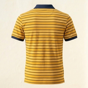 เสื้อเชิ้ตผู้ชายคุณภาพสูง ผ้าฝ้ายปิเก้ 100% พิมพ์ลายดิจิตอลตามสั่ง โลโก้ตามสั่ง แขนสั้น สวมใส่ได้ทั้งแบบลำลองและเป็นทางการ ระบายอากาศได้ดี - Product Image 3