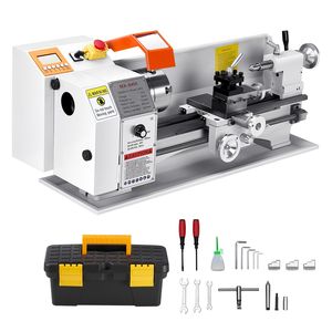 Tornio da banco di precisione 1250W brushless per metalli, 8.7 x 18 pollici, avanzamento automatico, 0-2500 RPM, per metallurgia - Product Image 1