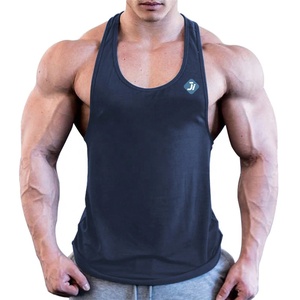 Débardeur de sport pour homme, coupe classique, couleur unie, en coton (97%) et élasthanne (3%), avec impression floquée personnalisée de haute qualité. - Product Image 1