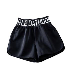 กางเกงขาสั้นทรงหลวมสำหรับผู้หญิง,กางเกงขาสั้นแฟชั่นฤดูร้อนแบบกำหนดเองเอวสูงใส่ออกกำลังกายผ้าโพลีเอสเตอร์100% พิมพ์ลายซี่โครงสำหรับผู้หญิงสั้น - Product Image 1