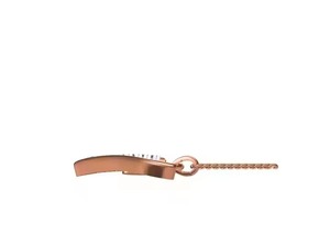 Rose Gold Letter V Pendant Necklace With Diamond Channel Setting Minimalist Everyday Wear Unisex Jewelry - Product Image 4
