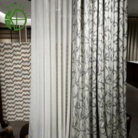 Rideaux de luxe blancs transparents froissés 65% polyester 35% coton largeur personnalisable rideaux de fenêtre modernes pour salon toutes saisons