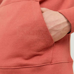 Sudadera con Capucha para Hombre, Corte Regular, Color Sólido, Algodón French Terry, Estilo Casual para Otoño, Diseño con Logotipo Frontal y Bolsillo - Product Image 6