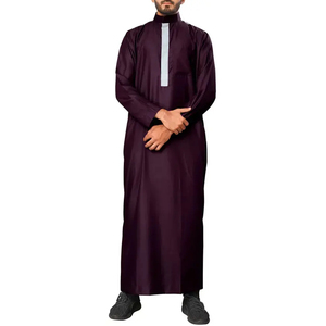 High Quality Material Haramain <b>Men</b> Islamic Clothing Saudi Muslim Jalabya <b>Thobe</b> Dupattas Solid Embroidery Ramadan Prayer Dubai - Product Image 3
