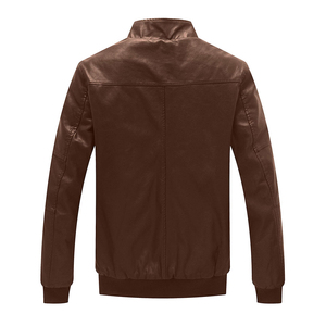 Mens Winter <b>Warm</b> <b>Waterproof</b> Eco-Friendly Breathable Genuine Leather <b>Jacket</b> with Faux Fur Collar - Product Image 2