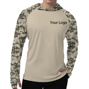 Hoodie de pêche personnalisé UPF 50+ à séchage rapide, manches longues, protection solaire, performance, polyester/nylon 180g, fabrication OEM - Product Image 3