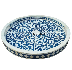 Elegante Bandeja de Servicio Moderna con Incrustaciones de Hueso, Bandeja Decorativa de Lujo Hecha a Mano para Mesa de Comedor o Café, Premium de Tradebyd - Product Image 6