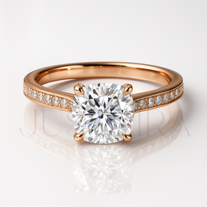 Certified Round Cut Moissanite Diamond Solitaire Ring for Women Silver Gold Rose Gold Options Free Delivery Elegant Fine Jewelry - Product Image 3