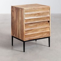 Table de chevet en bois d'acacia Vandana Nova Nimbus