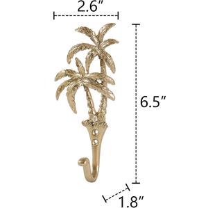 Ganchos para ropa con forma de palmera, rieles de suspensión, artículo único para colgar llaves de puerta de piscina, abrigos para niños, bolsas, sombrero, toalla, monedero, entrada - Product Image 6