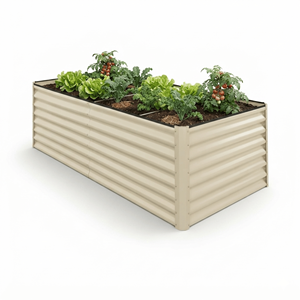Factory Direct Corrugated Raised Garden Bed Outdoor Rectangle Shaped <b>Planter</b> Boxes Metal for Outdoor Gardening Backyard GB003 - Product Image 1