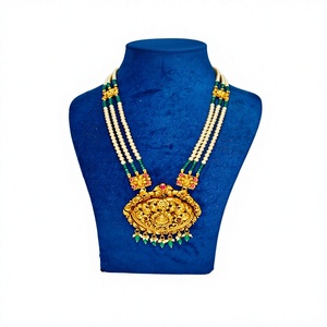 Elegant Silver Moti Chain Necklace Teal Square Crystals Pearl <b>Beads</b> Minimalist Fashion Jewelry for Women Wedding Party Occasions - Product Image 1