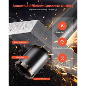 Foret diamanté humide de 1-1/4 po avec filetage interne de 7 mm, technologie de soudage de haute précision, pour le perçage du béton et de la maçonnerie - Product Image 5