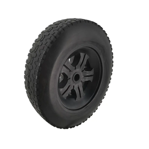 Roues plates en polyuréthane et acier haute résistance pour brouettes de manutention, capacité de charge de 200 lb, vente en gros - Product Image 3