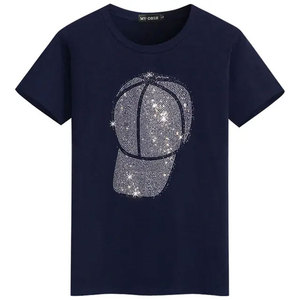 เสื้อยืดผู้ชายสั่งทำพิเศษ ประดับคริสตัลคุณภาพสูง ดีไซน์ตามสั่ง เสื้อยืดวิบวับ ขายส่ง - Product Image 4