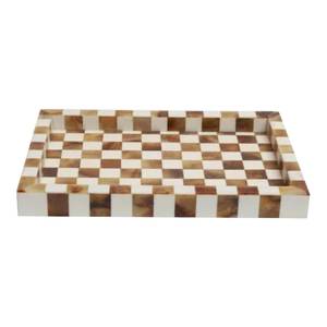 Plateau de service rectangulaire en os incrusté fait main, plateau décoratif pour salade, pour table à manger, table basse, décoration intérieure - Product Image 1