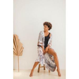 Womens Tie Dye Kimono <b>Cardigan</b> Cover Up Beachwear Boho Loose Fit Summer Kaftan - Product Image 6