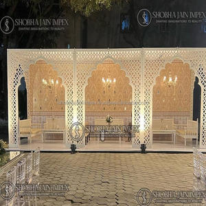 Golden Carved Mandap For Wedding - Product Image 5