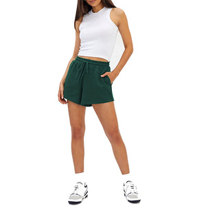 Shorts de sport décontractés pour femmes, taille mi-haute élastique, séchage rapide, couleur unie, nouvelle collection été, personnalisables et abordables - Product Image 2