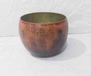 Maceta Redonda Moderna de Metal, Grande, Gris, Decorativa, para Interiores y Exteriores, para Hogar, Jardín, Balcón, Oficina - Product Image 2