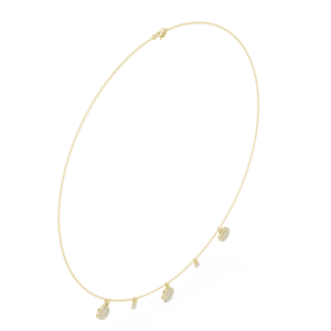 สร้อยคอทองคำ 14K ประดับจี้รูปดวงจันทร์เสี้ยว - Product Image 4
