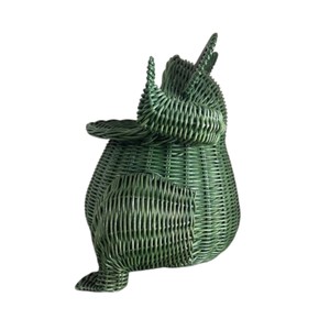 Cesta de Almacenamiento de Ratán Natural Ecológica con Forma de Rana, Cesta de Mimbre Única con Forma de Animal para la Habitación de los Niños, Organizador de Escritorio - Product Image 2