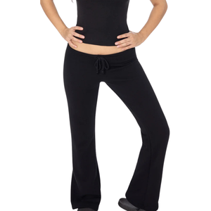 Pantalon évasé pour femme, taille haute, coupe ajustée, avec cordon de serrage, extensible, pour yoga, fitness, danse, vêtements de sport, vente en gros personnalisée OEM ODM B - Product Image 1