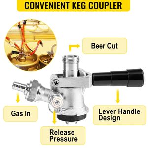 Kit Torre Kegerator in Acciaio Inossidabile con Kit di Conversione per Birra a Singolo Rubinetto (Senza Serbatoio) - Kegerator Deluxe per Birra Fresca - Product Image 3