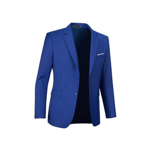 Men's <b>Red</b> <b>Wool</b> Blend Blazers British Style Notched Collar Single Breasted Regular Fit - Product Image 2