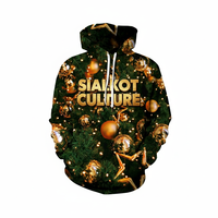 Pull à capuche unisexe personnalisé en polaire respirant, imprimé par sublimation 3D, motif Père Noël drôle et original, idéal pour l'hiver, vente en gros