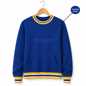 Sudadera Azul con Cuello Redondo y Rayas Blancas y Amarillas de la Hermandad Femenina Cosh International, Manga Larga, para Otoño - Product Image 5