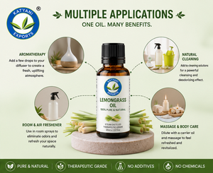 Huile Essentielle de Citronnelle de Qualité Supérieure 1 KG en Gros 100% Pure et Naturelle - Pour Formulations Cosmétiques et Aromathérapie - Inde - Product Image 4