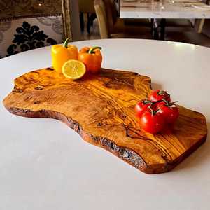 Planche à découper rectangulaire en bois d'acacia naturel, écologique, avec poignée en bois, passe au lave-vaisselle, épaisseur 1,5 cm, ALI FASHION - Product Image 3