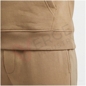 Ensemble de survêtement kaki pour homme, manches longues, à capuche, couleur unie, respirant, coupe décontractée, vêtements d'automne - Product Image 5