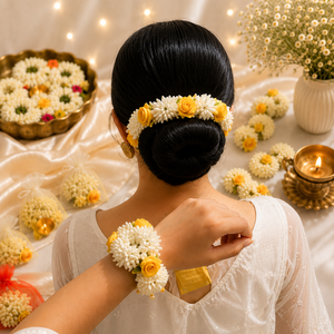 กำไลข้อมือผ้ากัจราหอมกลิ่นดอกไม้ งานแฮนด์เมดจากเจียปุริโอส์ พร้อมถุงผ้าพอตลี ของชำร่วยงานแต่งงาน ของขวัญวันขอบคุณพระเจ้า - Product Image 4