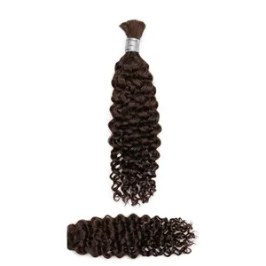 Extensiones de Cabello Humano Rizado Marrón en Paquetes, Estilo Ondulado Natural para Suministros de Belleza - Product Image 3