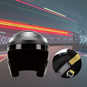 Casco Abierto 3/4 de Fibra de Vidrio Compuesta Personalizado, FIA 8859 2015 SNELL SA2020, Fábrica OEM con Certificación ISO9001 de Taiwán, Tallas 3XS a XXL - Product Image 1