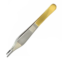 Pince à tissus médicale chirurgicale Adson TC, droite, 4,75 pouces, 1x2 dents, instrument en acier allemand