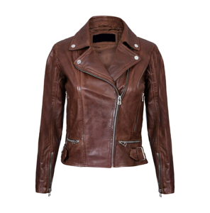 Elegant <b>Long</b> Sleeve Women <b>Leather</b> <b>Jacket</b> Stylish Motorcycle Inspired Women <b>Leather</b> <b>Jacket</b> - Product Image 4